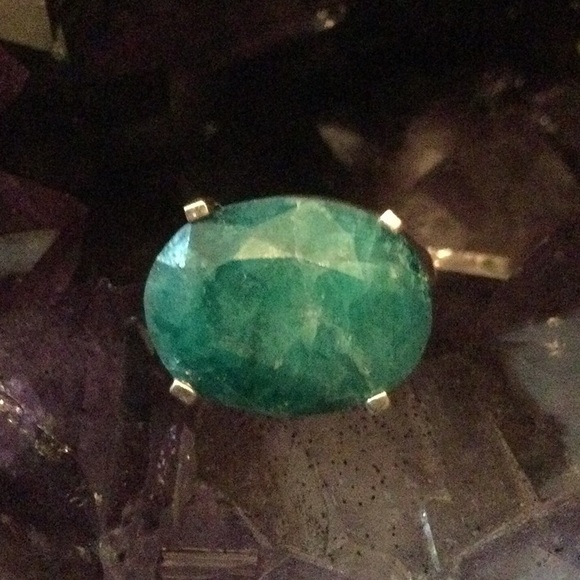 Atlanta Gem & Mineral Show Jewelry - Genuine Faceted Emerald Ring